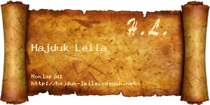 Hajduk Leila névjegykártya